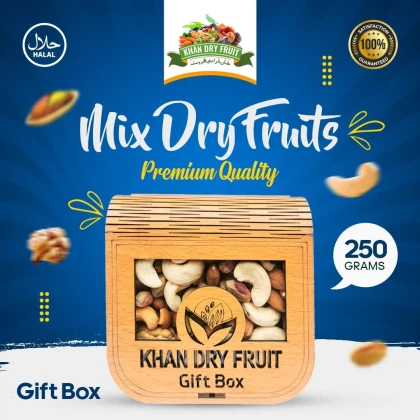 Mix Dry Fruits Wooden Gifts Box 250g