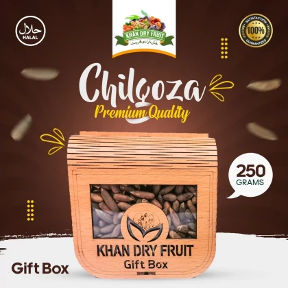 Pine Nuts Chilghoza Wooden Gifts Box 250g