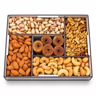 Premium Book-Style Dry Fruits Gift Box – 5 Compartments