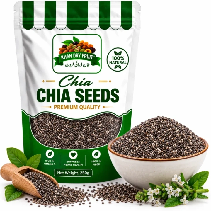Chia Seeds 250gm Price in Pakistan 2026 | Buy Online - Khan Dry Fruits