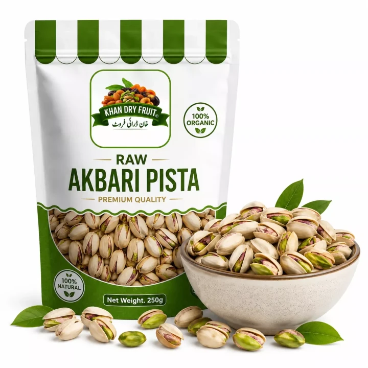 Raw Akbari Pista large size 250g Price in Pakistan 2026 | Buy Online - Khan Dry Fruits