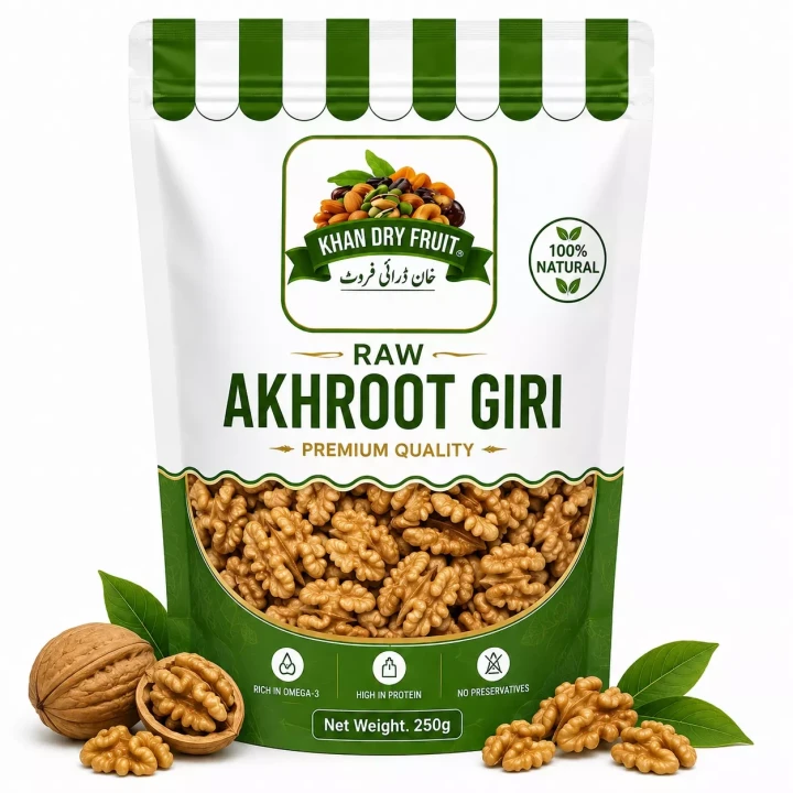 Gilgit Desi Akhroot Giri VIP 250g Price in Pakistan | Akhrot Rate 2026 - Khan Dry Fruits