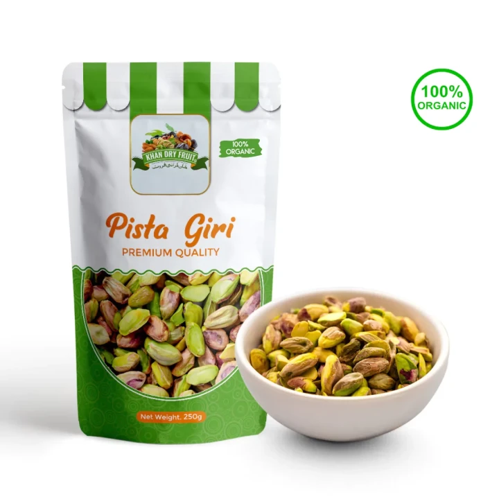 Green Pistachios kernel 250gm Pista Giri Price in Pakistan | Pista Rate 2026 - Khan Dry Fruits