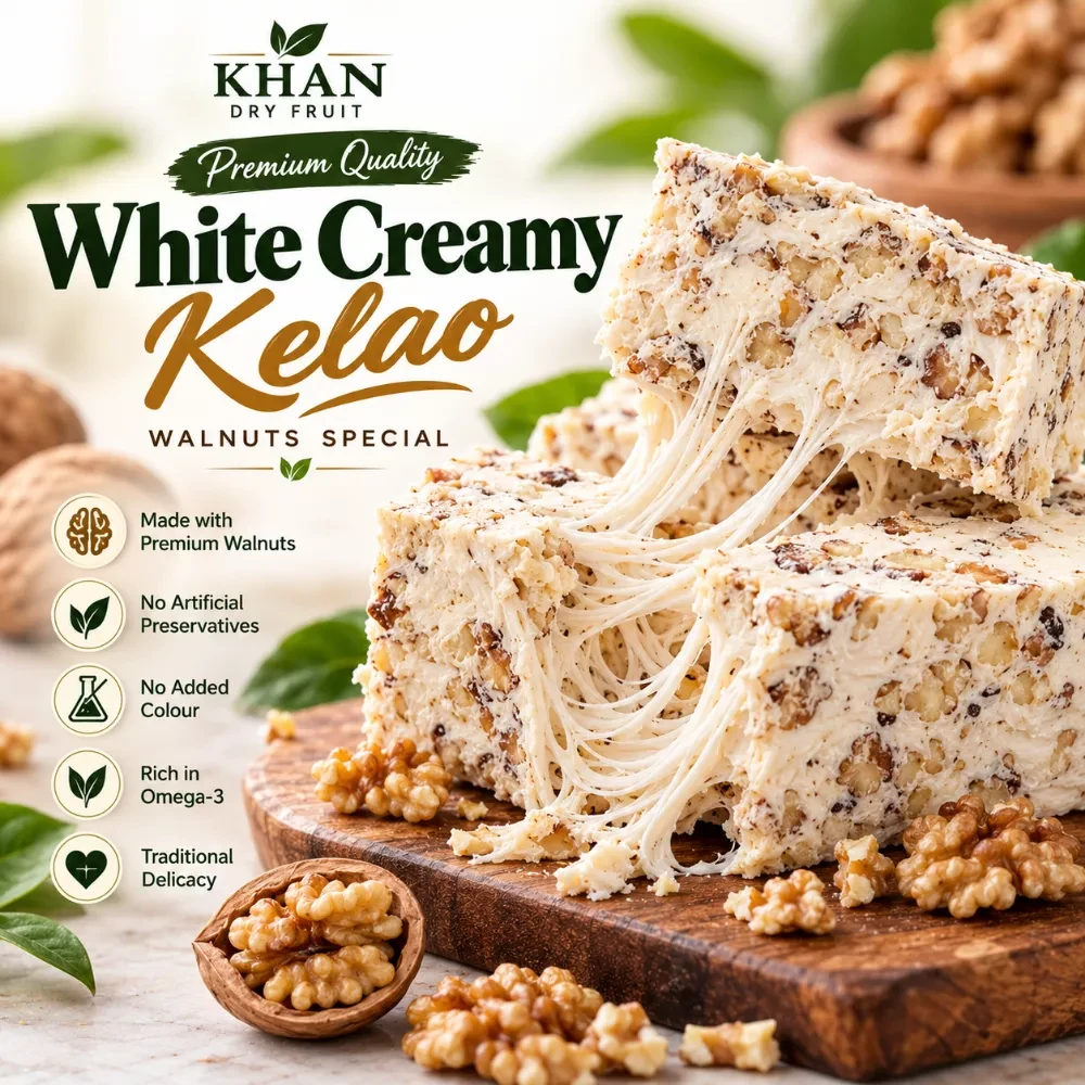 White Creamy Kelao with Walnuts | Premium Walnut Delight 1kg