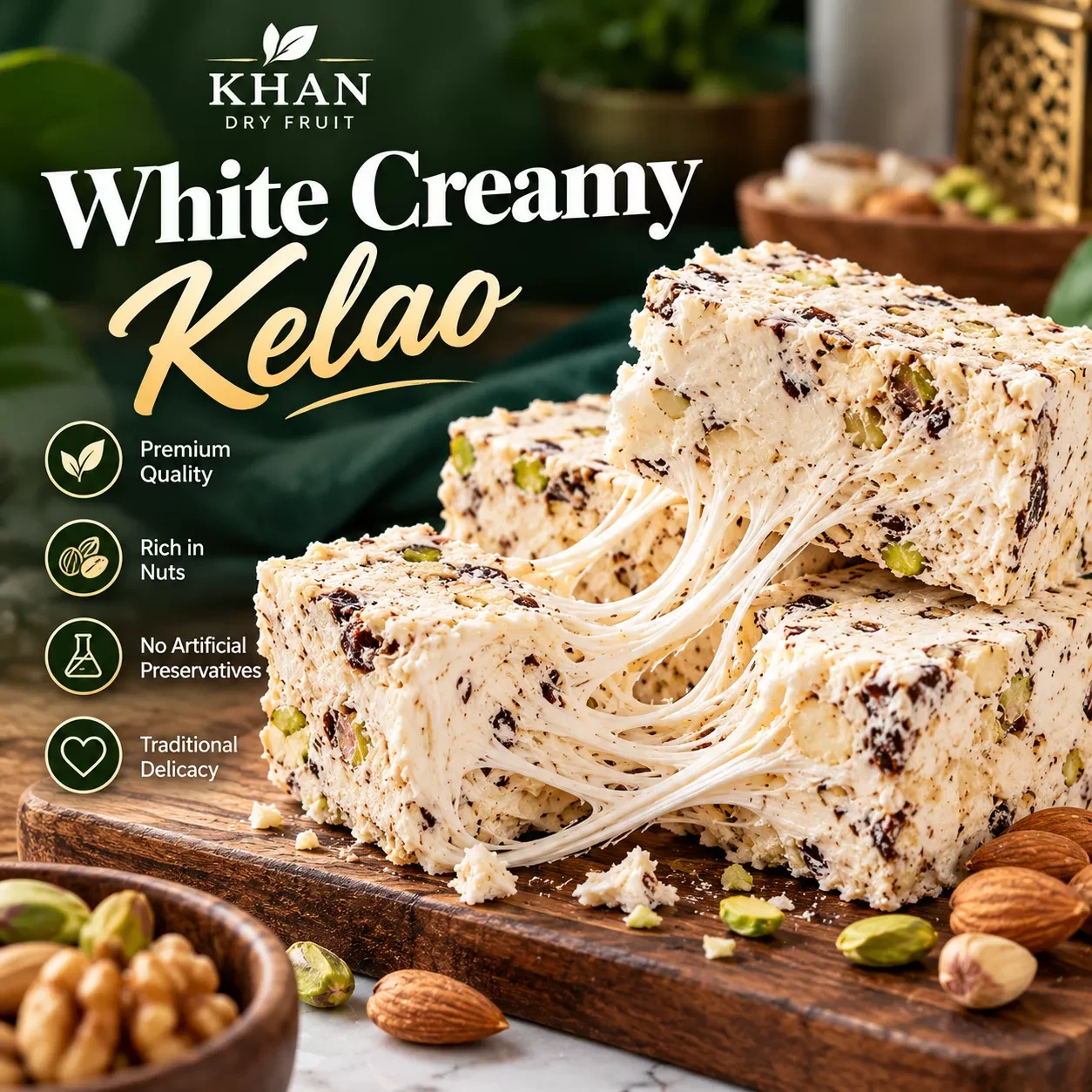 White Creamy Kelao with Walnuts | Premium Walnut Delight 1kg