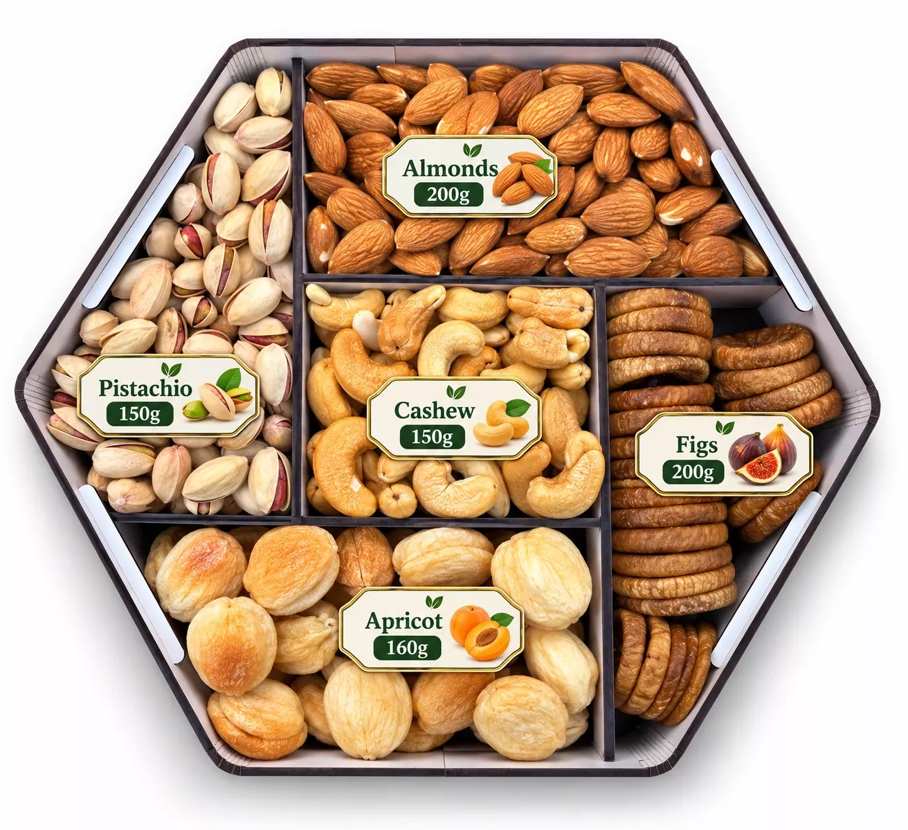 Premium 5-Compartment Dry Fruits Gift Box